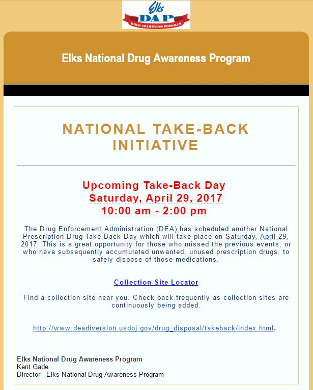 National Take-Back Initiative